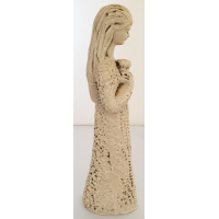 Apart keramiek beeldje meisje met bloem